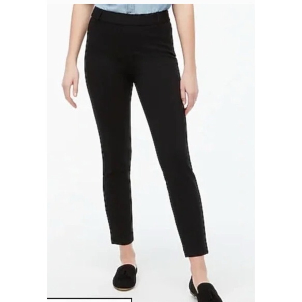J. Crew Pants Womens Size 8 Black Ponte Slim Work Career Side Zip